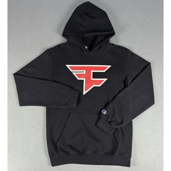 Champion Other - Faze Clan Champion Hoodie Youth Large Black Red Logo MLG Faze Up Gaming